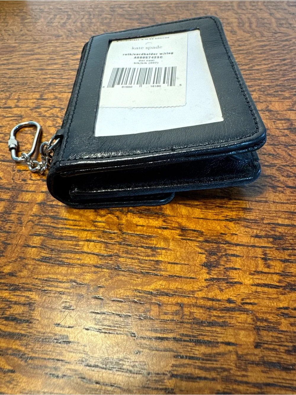 NIB Kate Spade Ruth Spade Flower Jacquard Cardholder with Key Ring